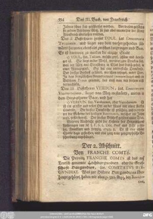 Der 2. Abschnitt. Von Franche Comté.