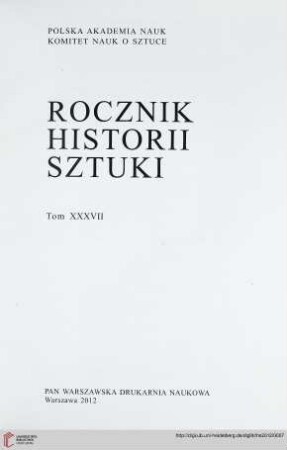 37: Rocznik Historii Sztuki