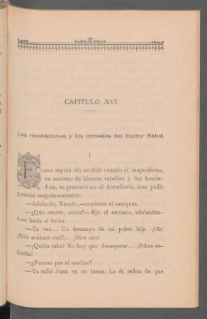 Capítulo XVI - Las revelaciones y los consejos del doctor Salvá