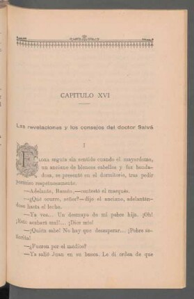 Capítulo XVI - Las revelaciones y los consejos del doctor Salvá