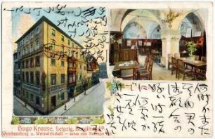 Hugo Krause, Leipzig, Burgstraße 19 : Weinhandlung u. Weinwirtschaft - neben dem Thüringer Hof