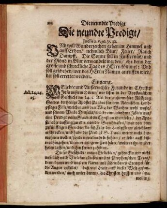 Die neundte Predigt.