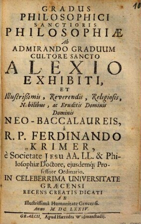 Gradus philosophici sanctioris philosophiae