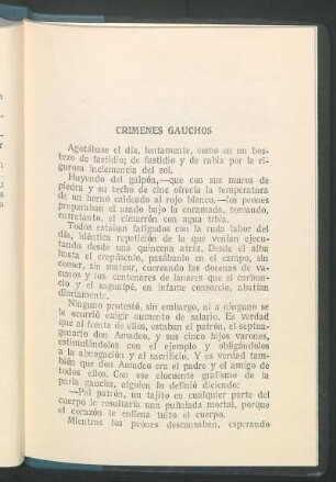 Crímenes gauchos