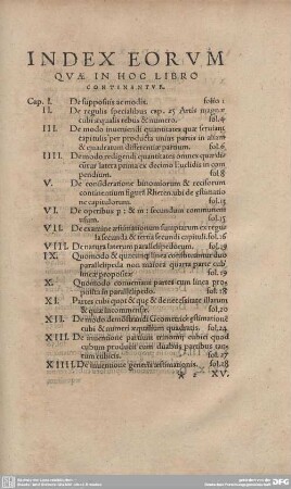 INDEX EORUM QUAE IN HOC LIBRO CONTINENTUR.