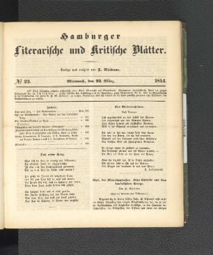 No. 23. 22. März 1854