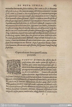 Caput octauum de eo quod Cometa portendit.