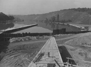 Doppelschleuse Hofen/Neckar im Bau