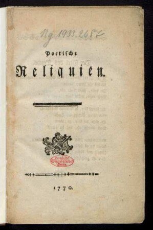 Poetische Reliquien