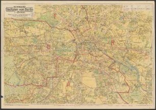 Schwarz Stadtplan von Berlin