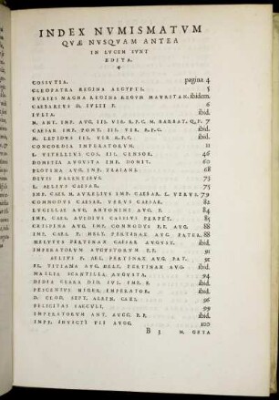 Index Numismatum[...]