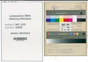 Entnazifizierung Bernhard Jansen , geb. 12.01.1908 (Kaufmaennischer Angestellter)