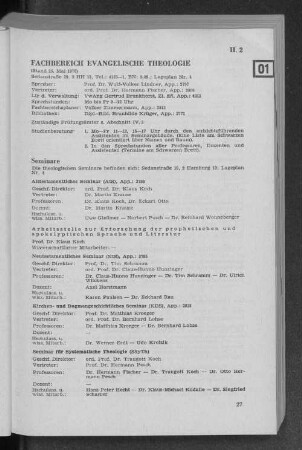 II.2 Fachbereich
