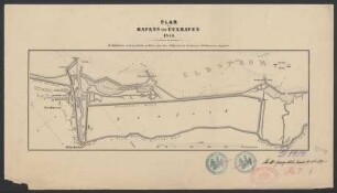 Plan des Hafens von Cuxhaven 1855