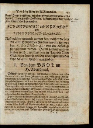 Zeugnussen und Sprüche der Alten Kirchen-Lehreren