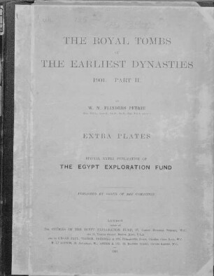 The royal tombs of the first dynasty, 2,2. Extra plates