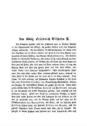 Von König Friedrich Wilhelm II.