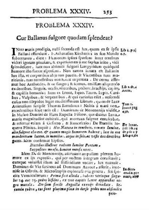 Problema XXXIV. Cur Ballanus fulgore quodam splendeat?