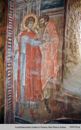 Die Ausmalung der Saalkirche : Der Zyklus des Heiligen Georg : Der Heilige Georg zerstört Tempel und Götzenbilder
