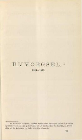 Bijvoegsel. 1811 - 1815