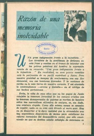Razón de una memoria inolvidable