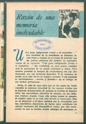 Razón de una memoria inolvidable