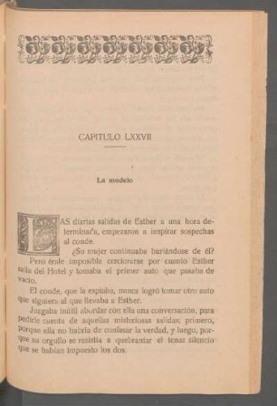 Capítulo LXXVII - La modelo
