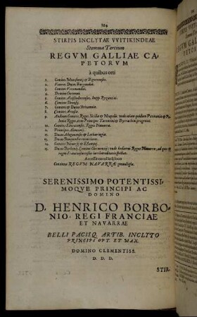 Stirpis Inclytae Witikindeae Stemma Tertium Regum Galliae Capetorum [...]