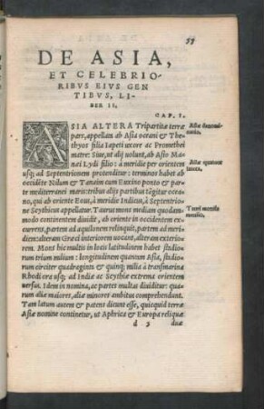 Liber II. De Asia, et celebrioribus eius gentibus.