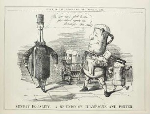 Sunday equality. A re-union of champagne and porter