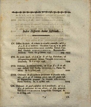 Dissertationvm Atqve Programmatvm Crellianorvm Fascicvlvs ..., Fascicvlvs XII. Et Vltimvs