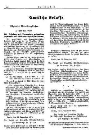 Erfassung und Bewertung gebrauchter Schmieröle aus Verbrennungskraftmaschinen : [Allgemeine Verwaltungssachen] ; [Für das Reich] ; [Amtliche Erlasse] ; [Amtlicher Teil]