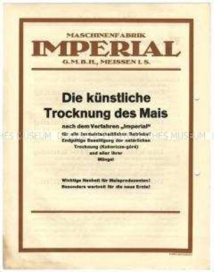 Künstliche Trocknung von Mais
