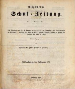 Allgemeine Schulzeitung. 48. 1871