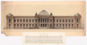 Kollegiengebäude der Kaiser-Wilhelm-Universität Straßburg Wettbewerb: Ansicht