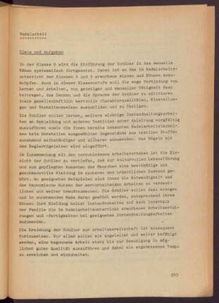 Nadelarbeit