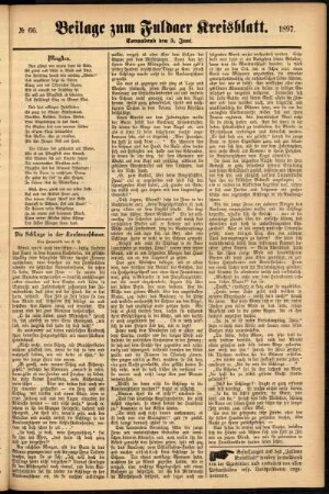 Zweite Ausgabe vom Samstag, den 05. Juni 1897.