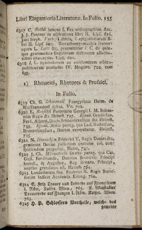 Rhetorici, Rhetores & Prosaici.