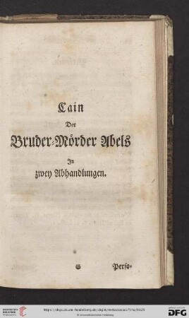 Cain: Der Bruder-Mörder Abels