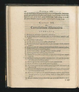 Caput VII. De Cumulatione Alternativa.
