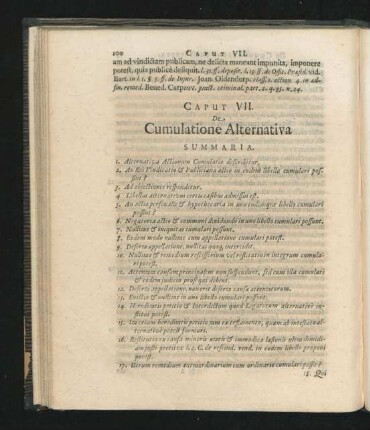 Caput VII. De Cumulatione Alternativa.
