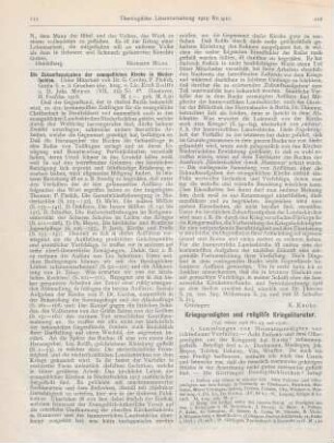 112-118 [Rezension] Rolffs, Ernst (Hrsg.), Krieg, der heilige, wider den inneren Feind. 11 Predigten aus dem 3. Kriegsjahr