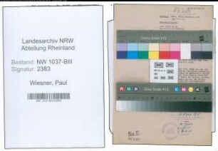 Entnazifizierung Paul Wiesner , geb. 21.09.1902 ()