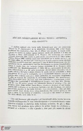 VI. Alcune osservazioni sulla teoria artistica del Barocco