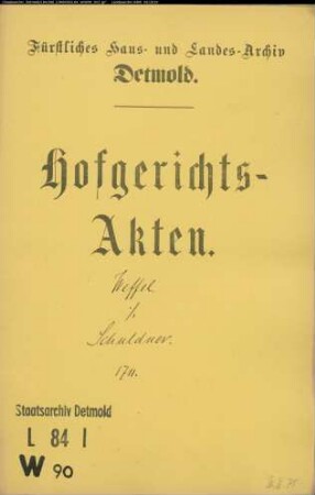 Weffel, Jost Henrichs Witwe und Sohn Nevelin W. gegen Schuldner