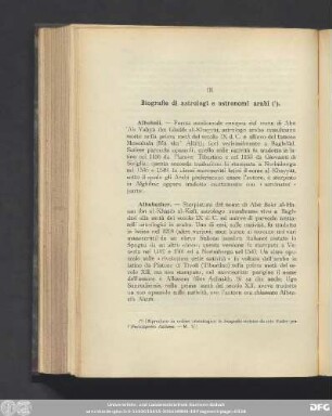 III. Biografie di astrologi e astronomi arabi.