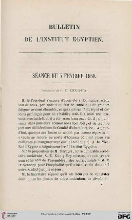 Séance du 3 février 1860