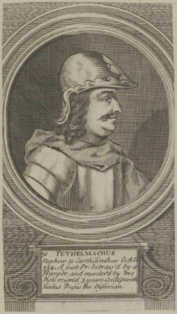 Bildnis des Fethelmachus, König von Schottland