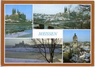 Meißen. Stadtansichten im Schnee