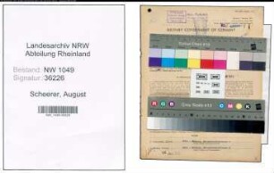 Entnazifizierung August Scheerer , geb. 20.02.1886 (Rohrleger)